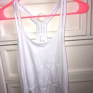 White Braided Crop Top Tank (S)